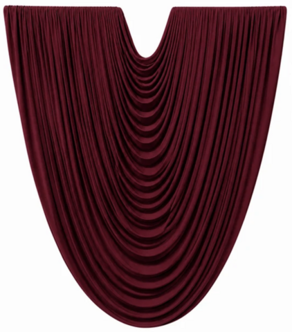 Medium Premade Baroque Draping - Burgundy
