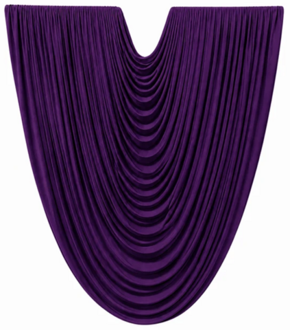 Small Premade Baroque Draping - Purple