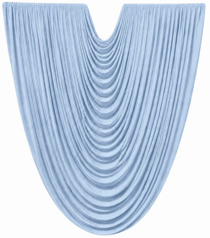Medium Premade Baroque Draping - Baby Blue