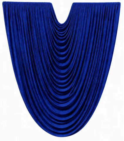 Medium Premade Baroque Draping - Royal Blue