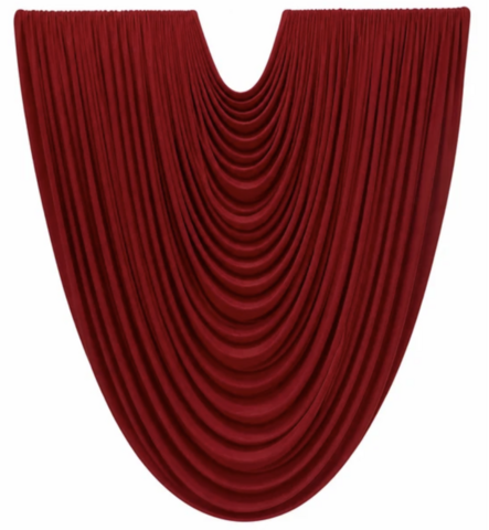 Small Premade Baroque Draping - Deep Red