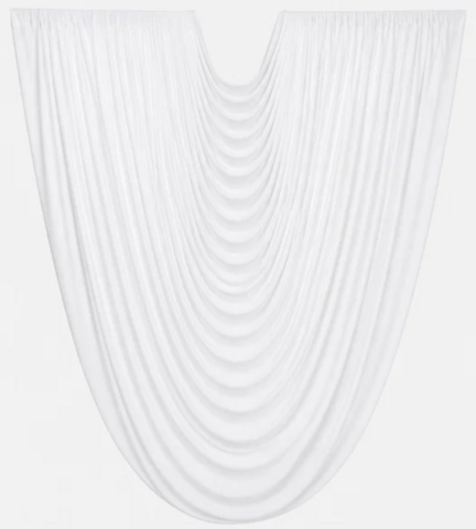 Small Premade Baroque Draping - White