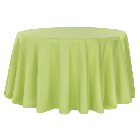 Premium Polyester 120in Round Tablecloth - Apple Green