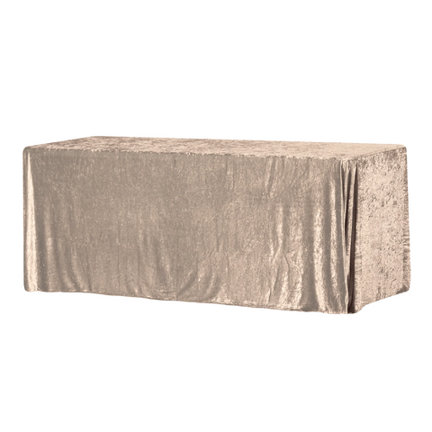 Velvet 90in x 132in Rectangular Tablecloth - Beige