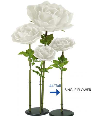 Oversized Large White Rose 44
