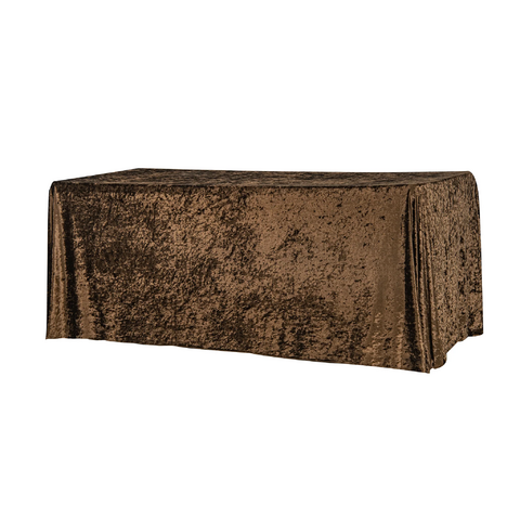 Velvet 90in x 132in Rectangular Tablecloth - Chocolate