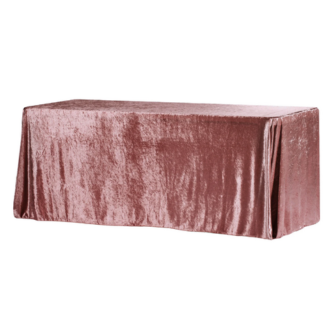 Velvet 90in x 132in Rectangular Tablecloth - Dark Dusty Rose/Mauve