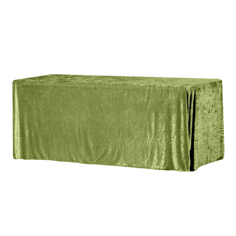 Velvet 90in x 156in Rectangular Tablecloth - Dark Sage Green
