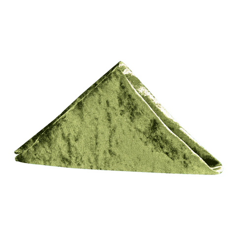 Velvet 20in x 20in Linen Napkin - Dark Sage Green