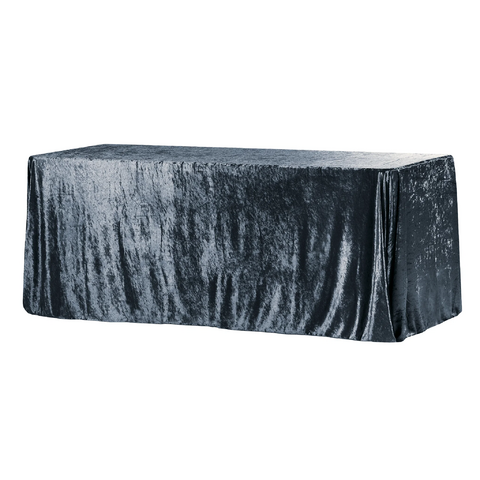 Velvet 90in x 132in Rectangular Tablecloth - Dark Slate Blue