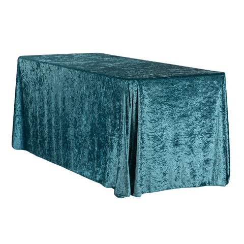 Velvet 90in x 156in Rectangular Tablecloth - Dark Turquoise