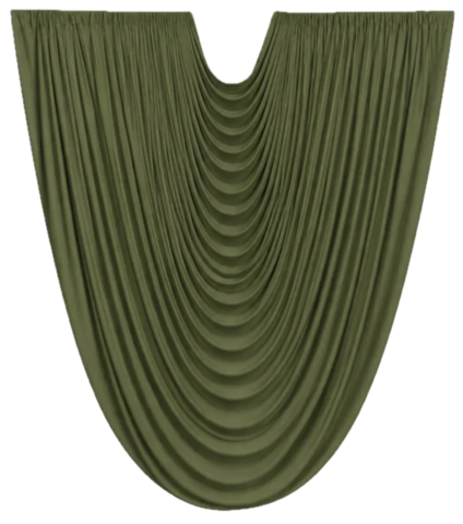 Medium Premade Baroque Draping - Sage