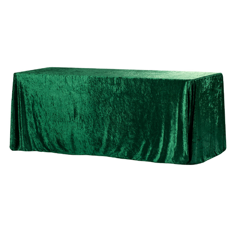 Velvet 90in x 156in Rectangular Tablecloth - Emerald Green