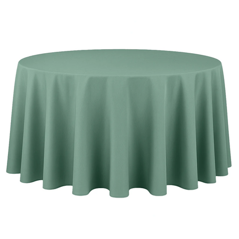 Premium Polyester 120in Round Tablecloth - Eucalyptus