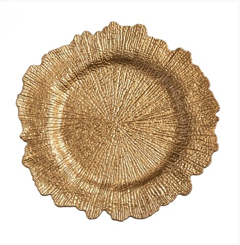 Gold reef charger plate