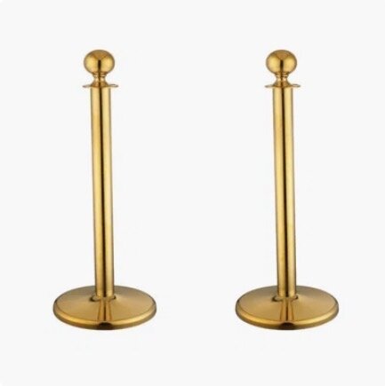 Gold stanchion posts