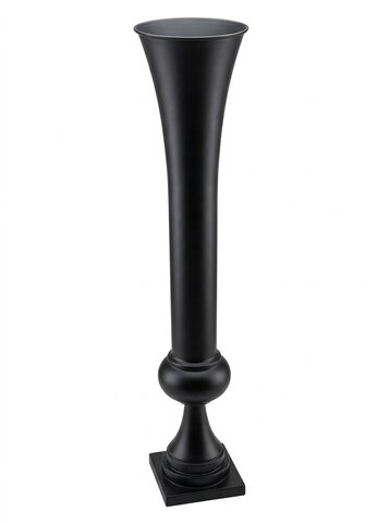 Large Black Trumpet Vase