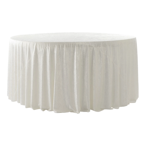 Velvet 120in Round Tablecloth - Ivory