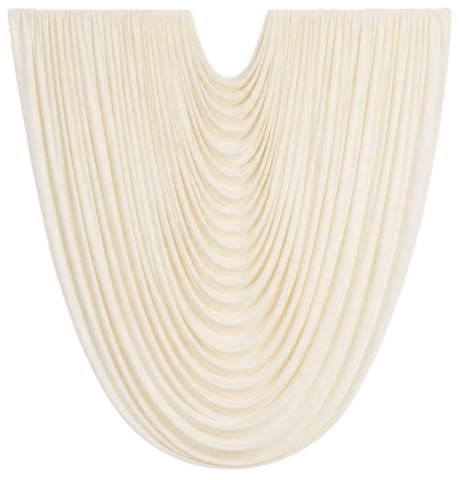 Medium Premade Baroque Draping - Ivory 