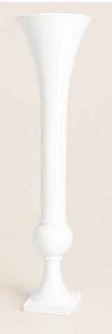 Large white trumpet vase centerpiece