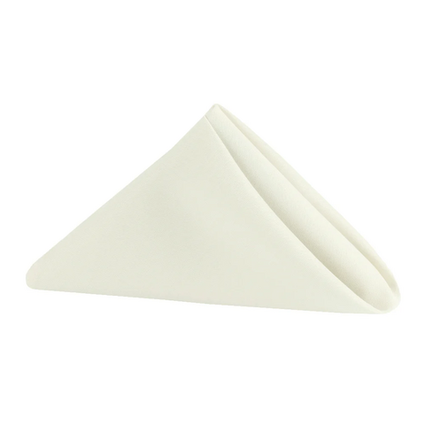 Premium Polyester Napkin 20in x 20in - Light Ivory/Off White