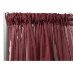 4' x 8' Burgundy Sheer Panel Curtain