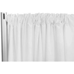 8' White Polyester Curtains