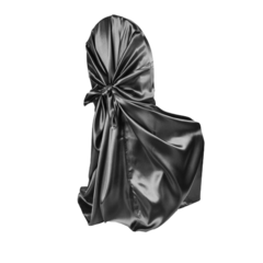 Black Satin Chair Covers