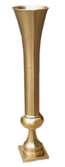 Large Gold Trumpet Vase