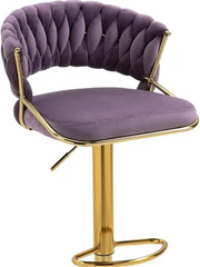 Modern Lux Purple Bar Stool