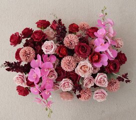 Burgundy and Blush Floral Runner 4ft