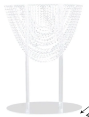 Clear beaded chandelier centerpiece