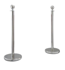 Silver Stanchion post