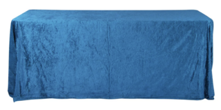 Velvet 90" x 132" Rectangular Tablecloth - Dark Teal