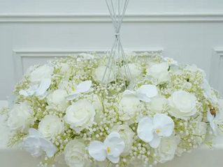 White Floral Candelabra Ring