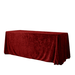 Velvet 90'x132' Rectangular Tablecloth - Apple Red