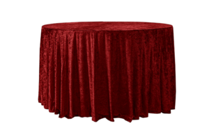 Velvet 120' Round Tablecloth - Apple Red