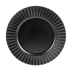 black wavy rim charger plate