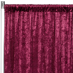 Velvet 12ft H x 52' W Drape/Backdrop Curtain Panel - Burgundy