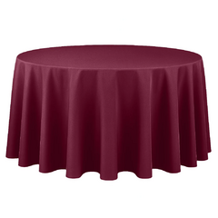 Premium Polyester 120' Round Tablecloth - Cabernet