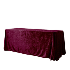 Velvet 90'x132' Rectangular Tablecloth - Cabernet
