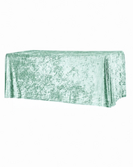 Velvet 90" x 156" Rectangular Tablecloth - Mint Green