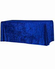 Velvet 90" x 156" Rectangular Tablecloth - Royal Blue