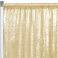 Velvet 12ft H x 52' W Drape/Backdrop Curtain Panel - Champagne