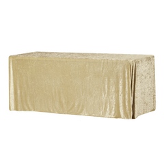 Velvet 90'x132' Rectangular Tablecloth - Champagne