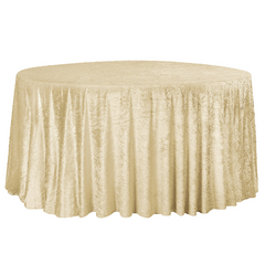 Velvet 120' Round Tablecloth - Champagne