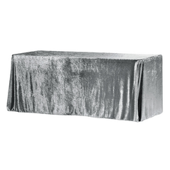 Velvet 90'x132' Rectangular Tablecloth - Charcoal