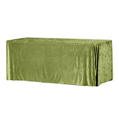 Velvet 90'x132' Rectangular Tablecloth - Dark Sage Green
