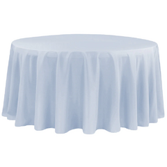 Premium Polyester 132' Round Tablecloth - Dusty Blue