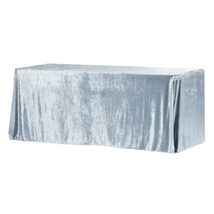 Velvet 90'x132' Rectangular Tablecloth - Dusty Blue
